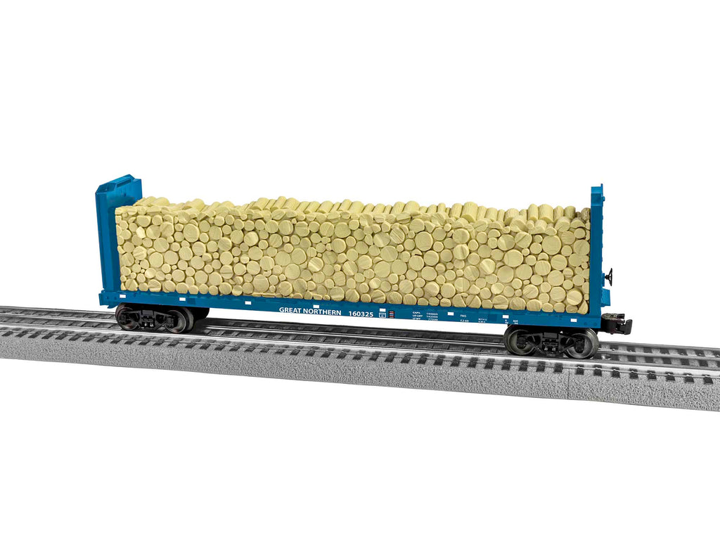 Lionel # 2043101 Great Northern Standard O Bulkhead Flatcar #160325