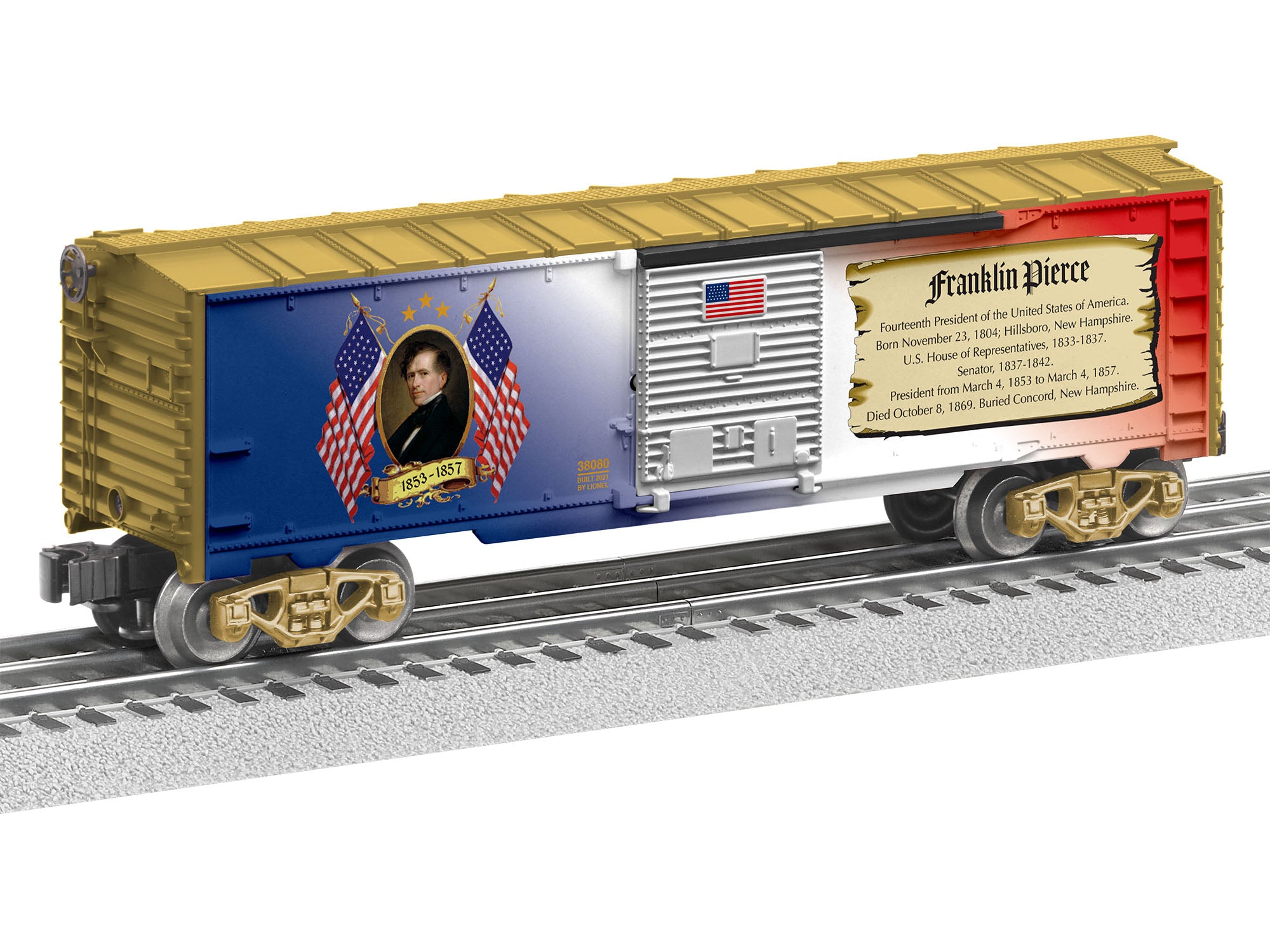 Lionel # 2138080 Franklin Pierce Presidential BoxCar