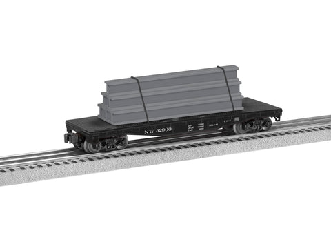 Lionel # 2143021 Norfolk & Western Std O Flatcar w/Stakes #32900