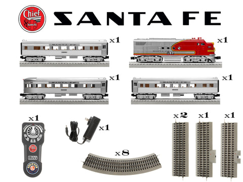 Lionel # 2323110 Santa Fe Super Chief LionChief Bluetooth 5.0 Set