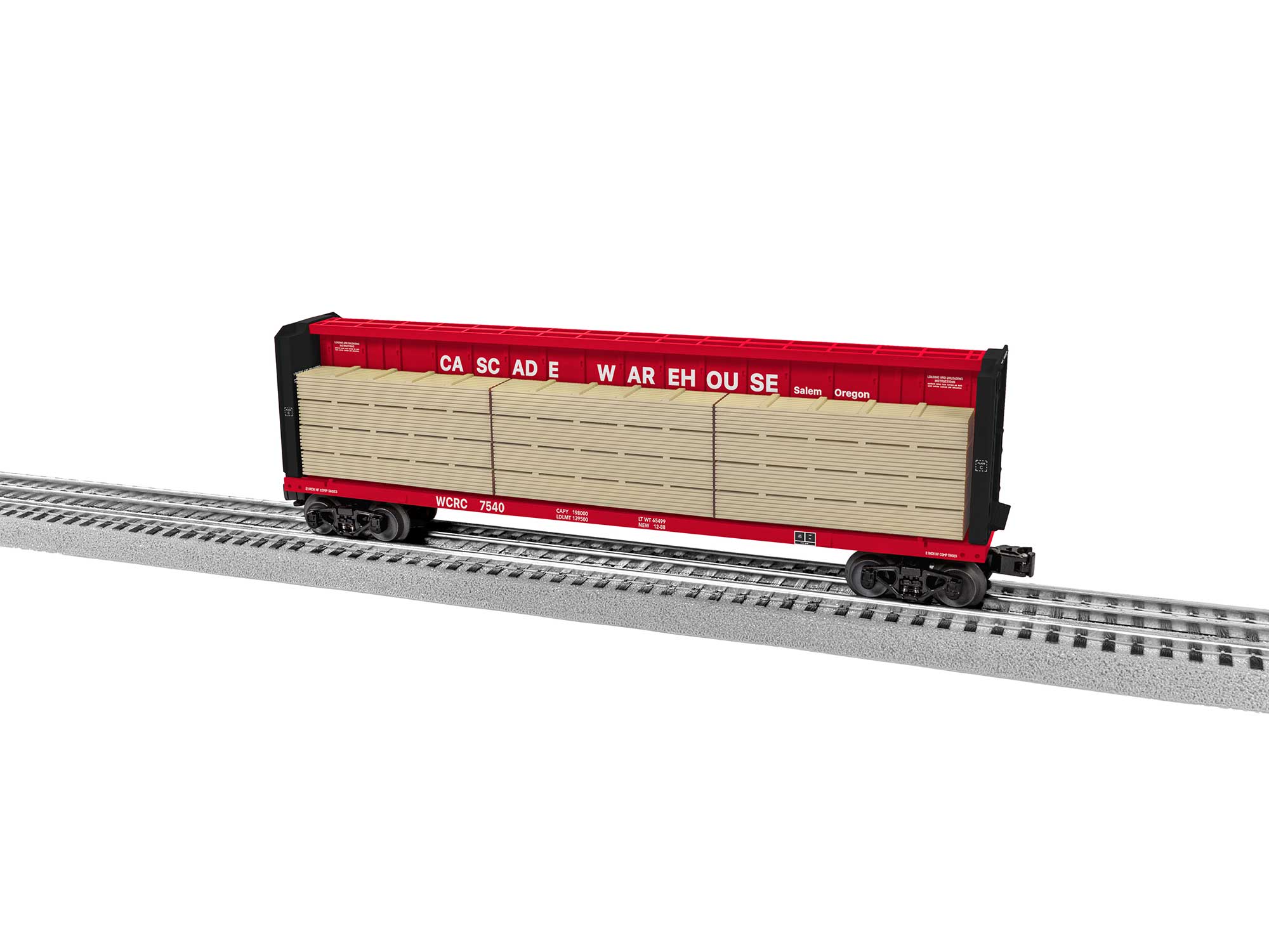 Lionel # 2343102 WCRC Centerbeam Flatcar #7540