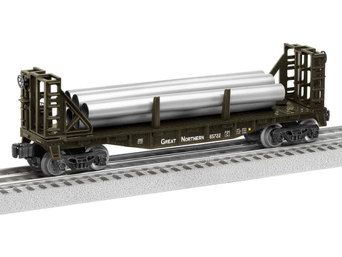Lionel # 2428020 Great Northern Flatcar w Bulkheads