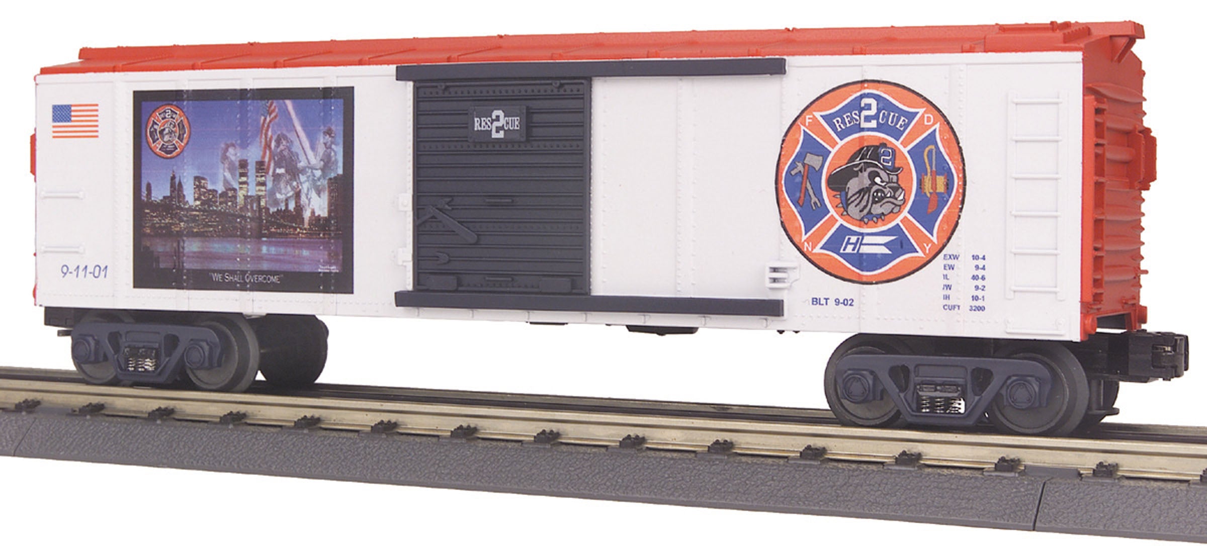 MTH # 30-74087 Rescue 2- NY Skyline Box Car