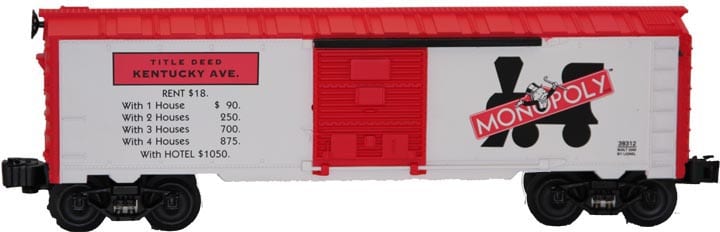 Lionel # 39312 Kentucky Avenue Monopoly BoxCar