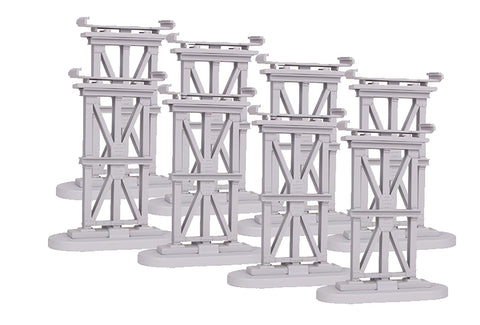 MTH # 40-1147 8 Piece Elevated Subway Trestle System For Lionel Fastrak