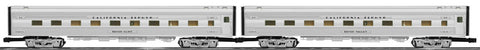 Lionel # 25731 Burlington "California Zephyr" 18" Aluminum Passenger Car 2-Pack