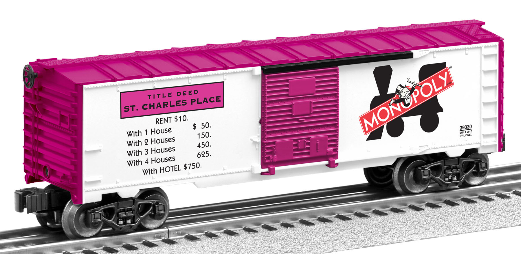 Lionel # 39330 ST. Charles Place Monopoly BoxCar