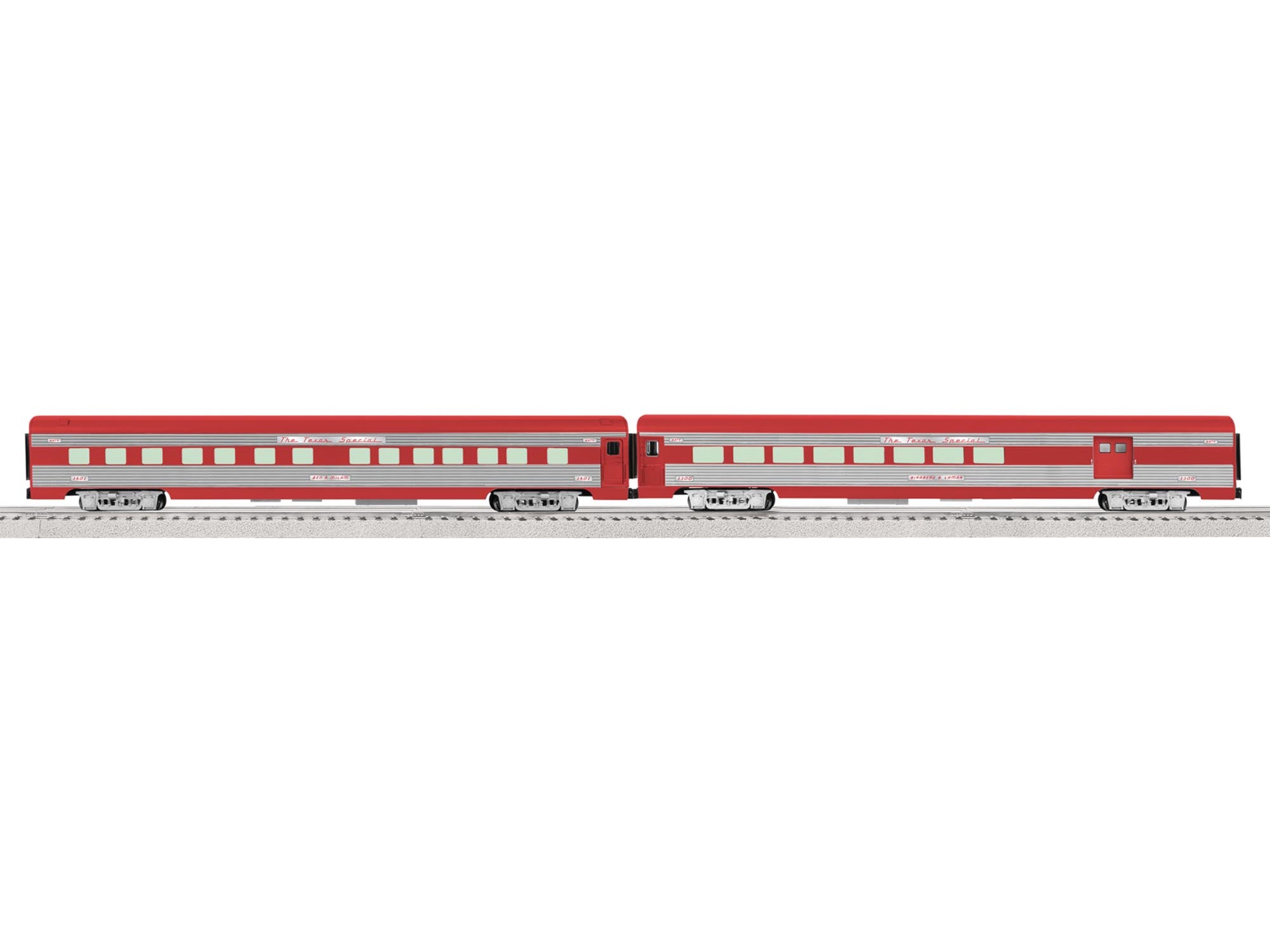 Lionel # 82579 Texas Special 21" Streamlined Passenger Car 2 Pack