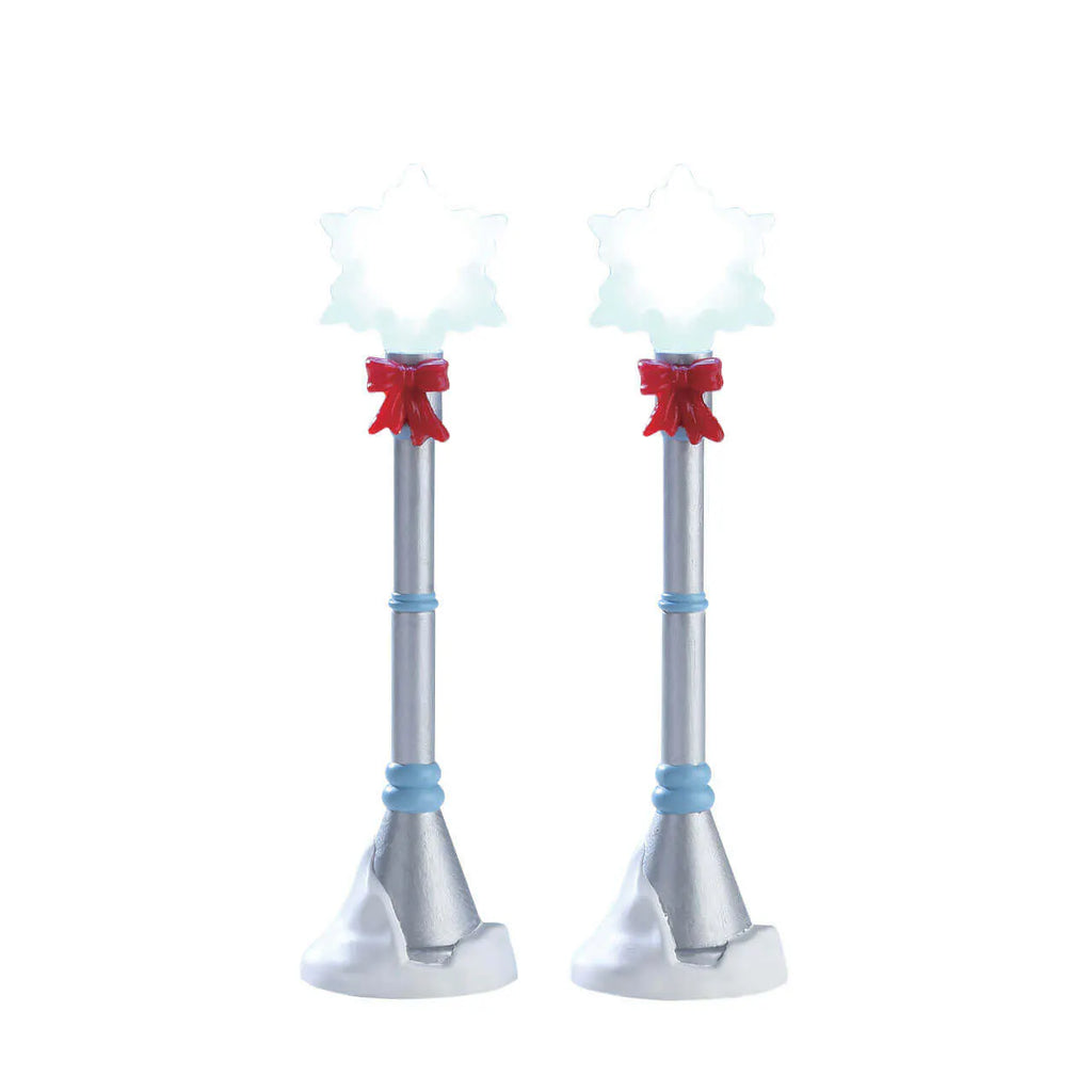Lemax # 74228 Snowflake Lamp Post. Set Of 2