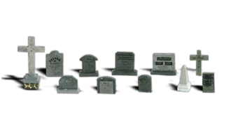 Woodland Scenics # A2726 O Scale Tombstones