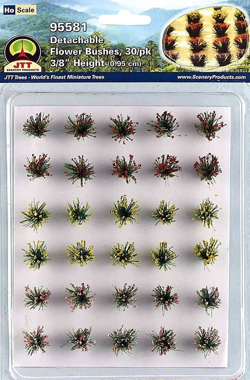 JTT # 95581 3/8 Detachable Flower Bushes