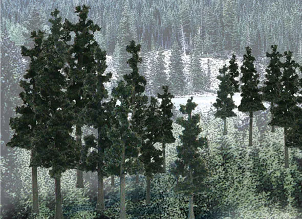 Woodland Scenics # TR1581 Pine Trees Conifer Colors