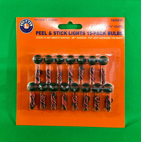Lionel # 1929815 Peel & Stick Lights 15-Pack Bulbs