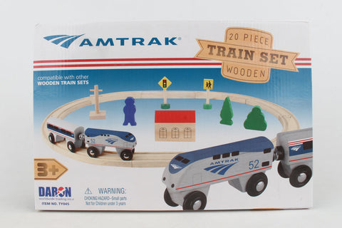 Daron # TY045 Amtrak 20 Piece Wooden Train Set