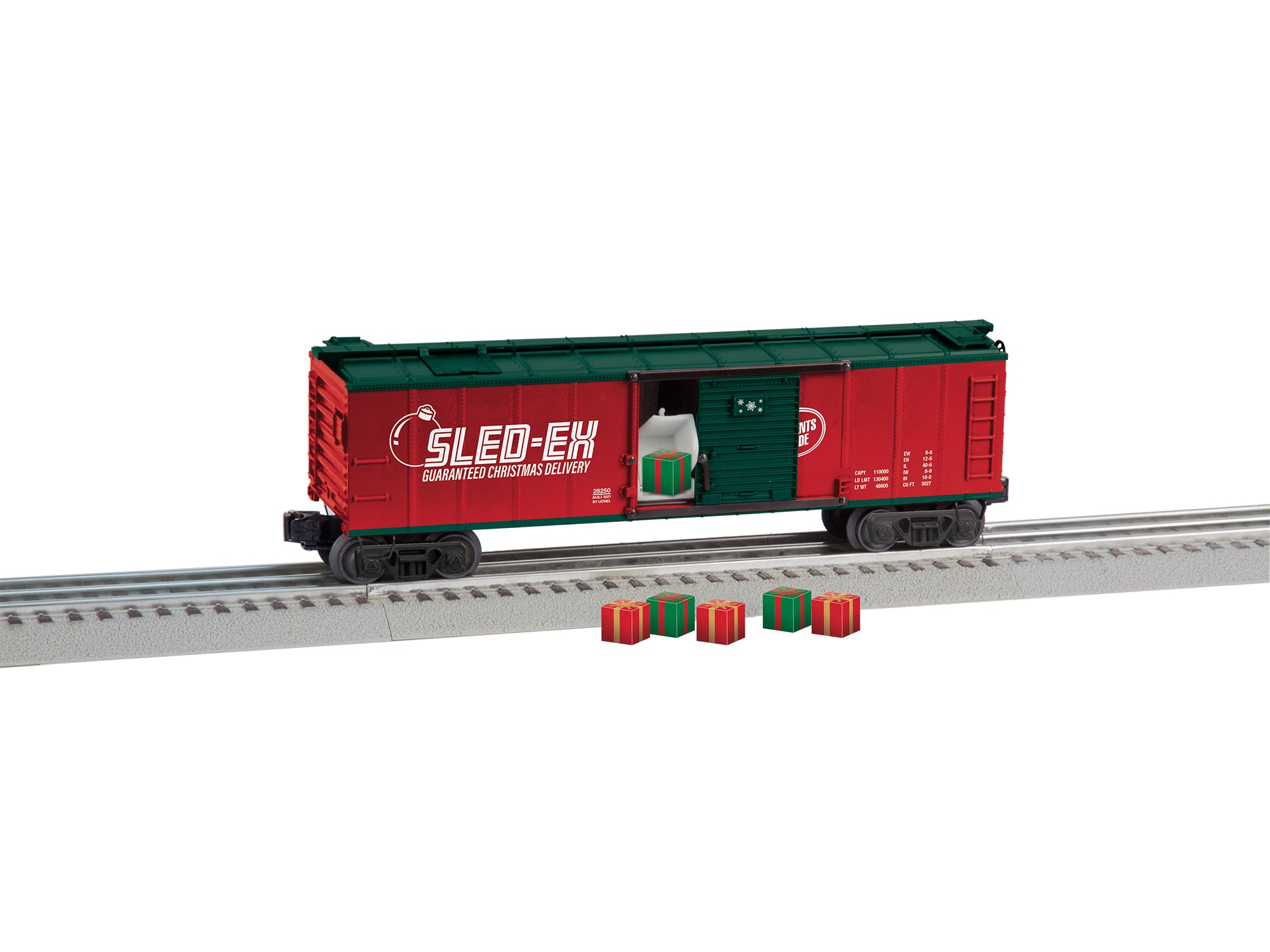 Lionel # 2128250 SledEx Present Unloading Car