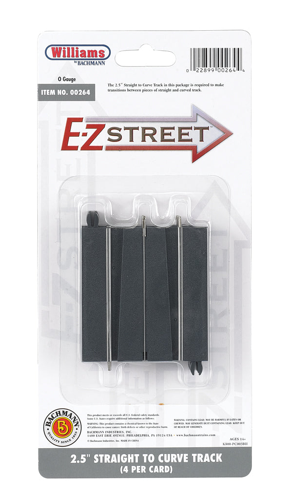 William  /Bachmann # 00264 2.5" Straight To Curve Track