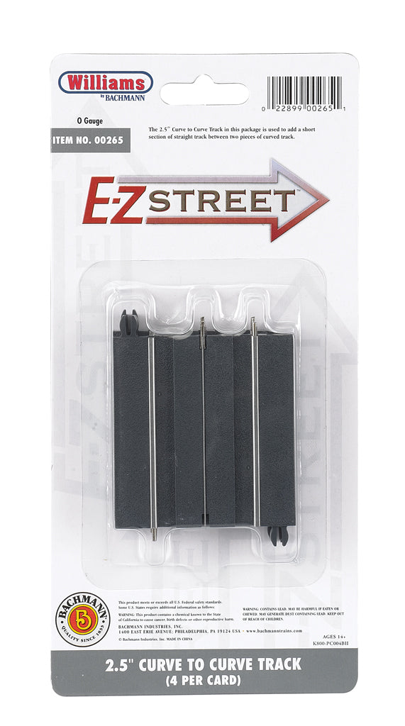Williams/Bachmann E-Z Street 2.5 Curve To Curve track