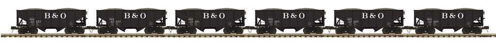 MTH # 20-92410 BALTIMORE & OHIO O SCALE PREMIER 6-CAR 2-BAY FISH BELLY HOPPER CAR SET