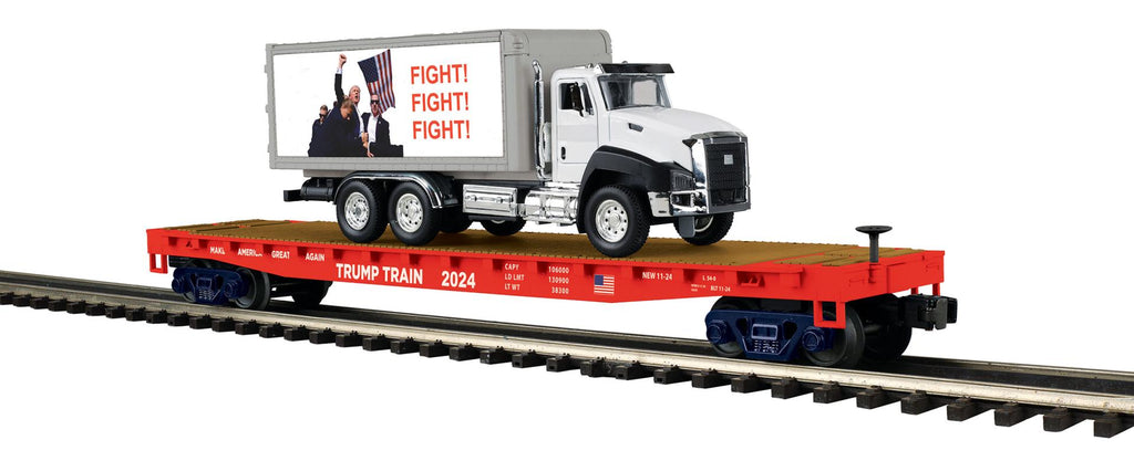 MTH # 20-95803 Donald J.Trump Flat Car w/ Box Truck