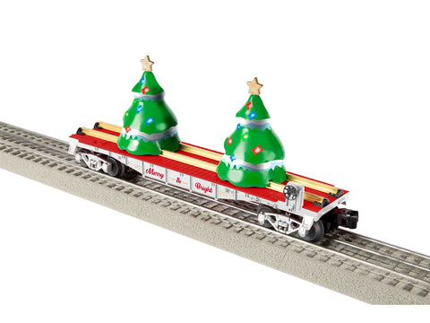 Lionel # 2328270 Snow Covered Christmas Tree Flatcar