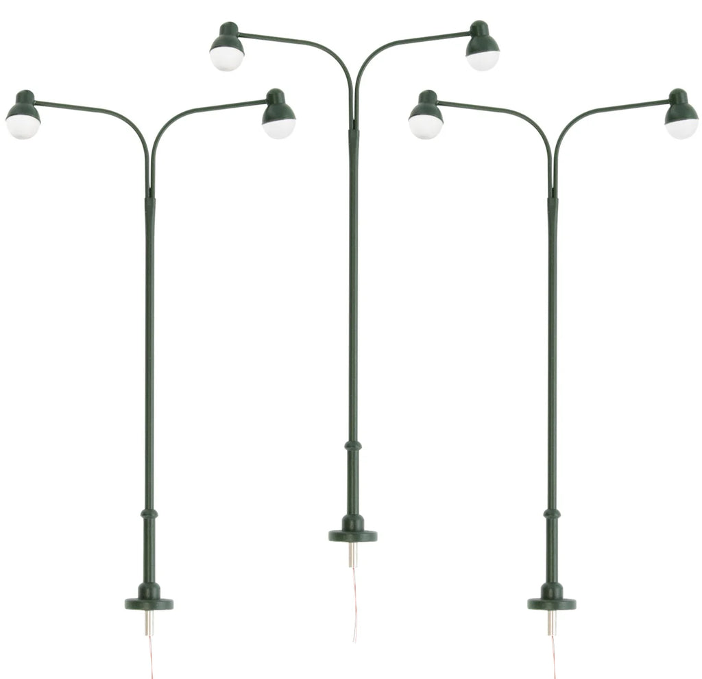 Lionel # 2429220 Double Arm Globe Light 3Pack