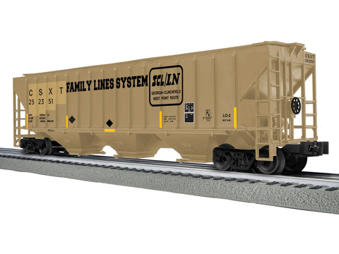 Lionel # 2442150 CSX Family Lines PS-2CD Covered Hopper ( 3# Case )