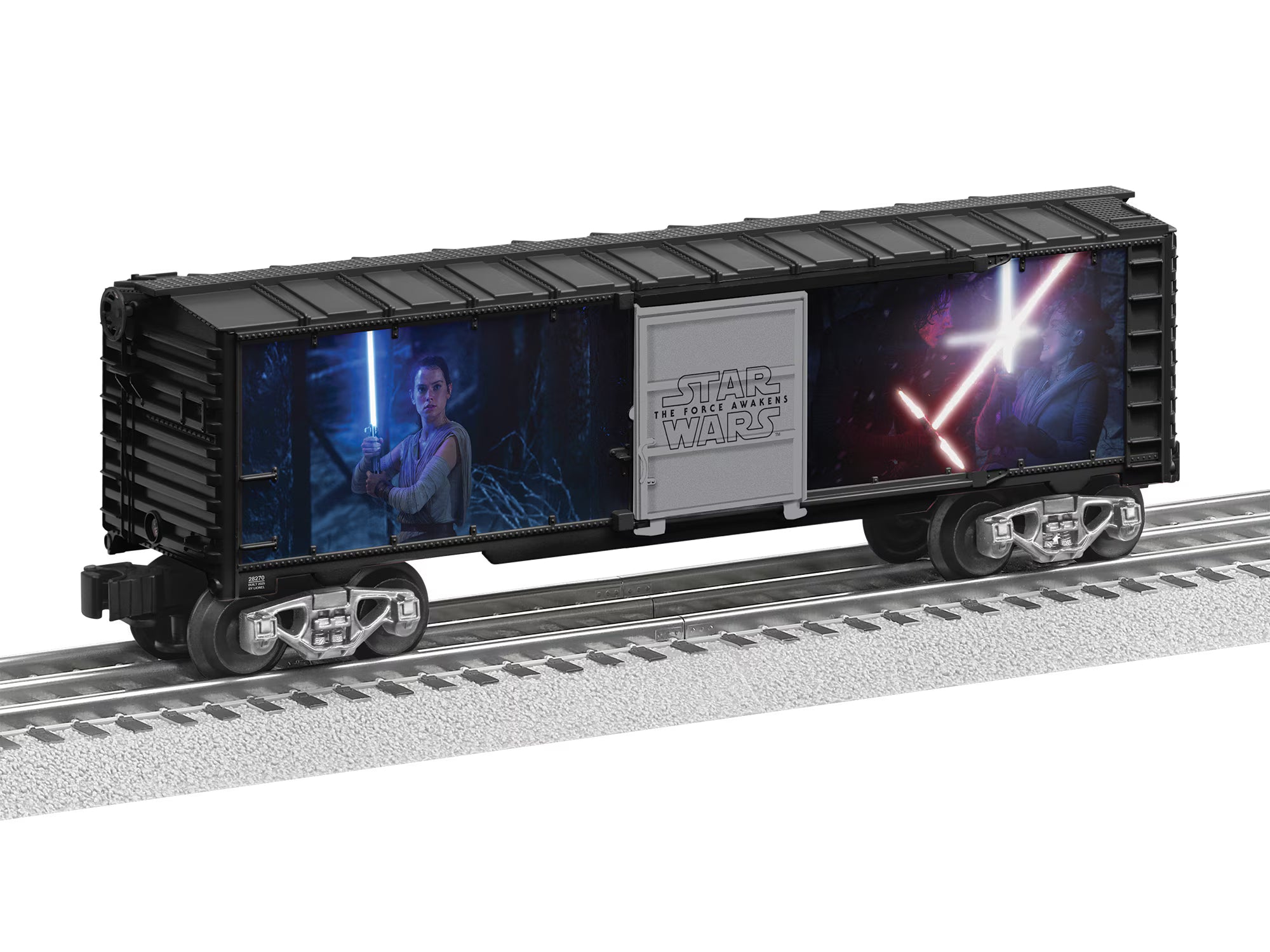 Lionel # 2528270 STAR WARS Lightsaber Series Illuminated Boxcar-Kylo Red V. Rey