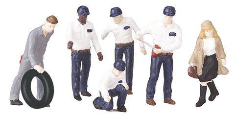 MTH # 30-11045 Gas Station Attendants And Patron 6-Piece