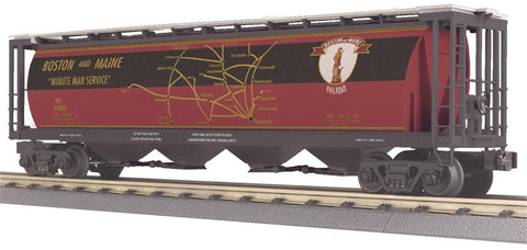MTH # 30-75201 Boston & Maine 4-Bay Cylindrical Hopper Car