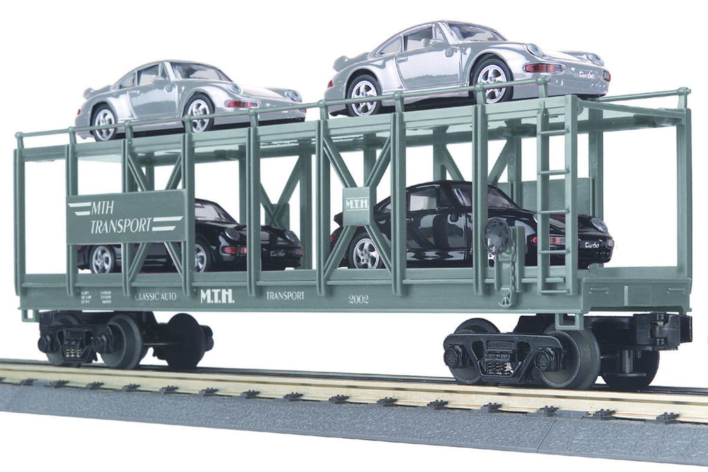 MTH # 30-76031 MTH Auto Transportation Auto Carrier w/Porsches