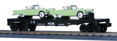 MTH # 30-7613 MTH Auto Transport Flat Car w/T'Birds