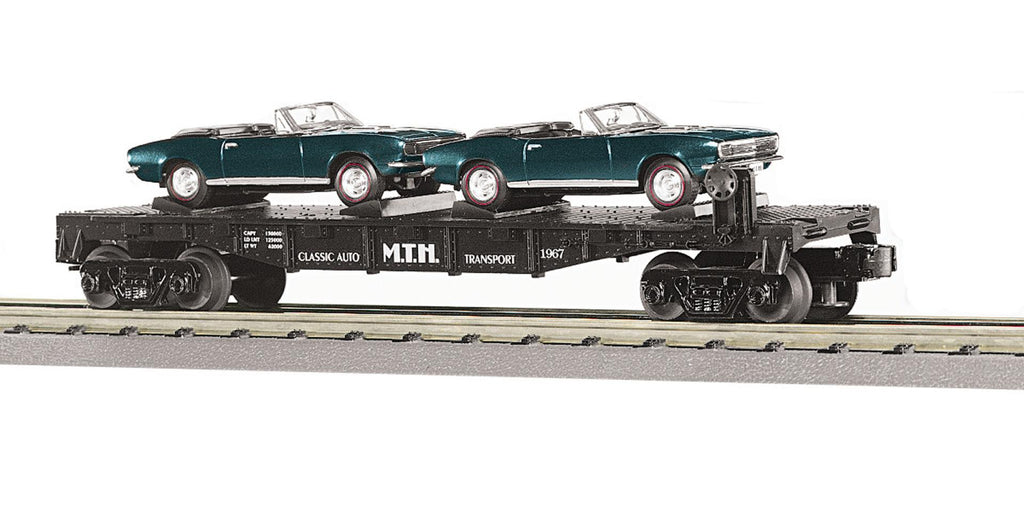 MTH # 30-7670 MTH Transport Flat Car w/Ertl '67 Camaros