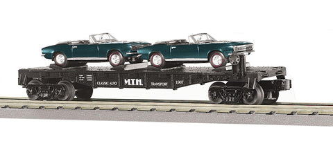 MTH # 30-7670 MTH Transport Flat Car w/Ertl '67 Camaros