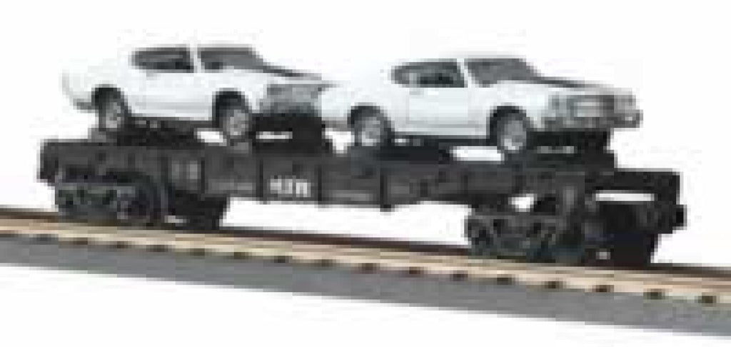 MTH # 30-7680 MTH Transport Flat Car w/Ertl '70 Chevelles