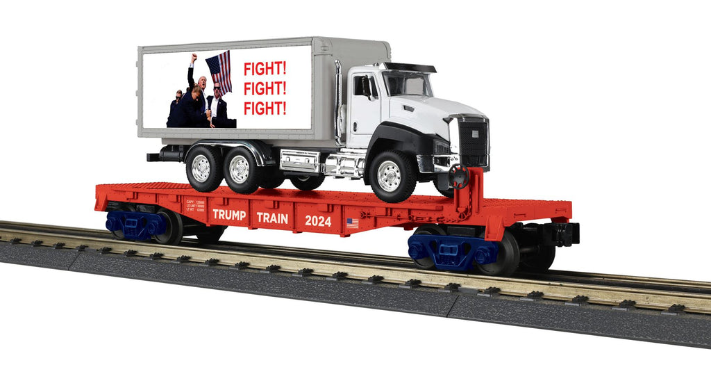 MTH # 30-76937 Donald J. Trump Flat Car w/Box Truck