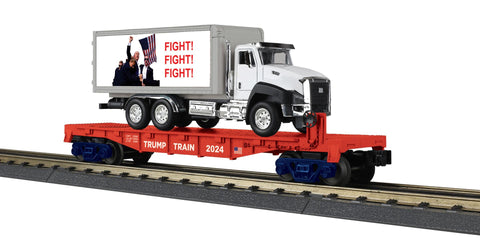 MTH # 30-76937 Donald J. Trump Flat Car w/Box Truck