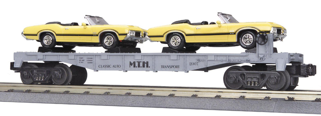 MTH #30-7693 MTH Auto Transportation Flat Car w/Ertl '70 Olds 442