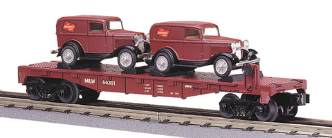MTH #V30-8303Milwaukee Road Die-Cast Flatcar w/Ertl '32