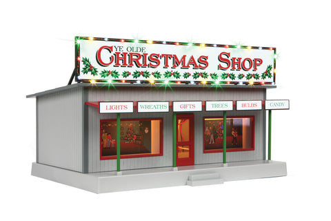 MTH # 30-90637 Ye Old Christmas Shop Road Side Stand w/Op. Lights