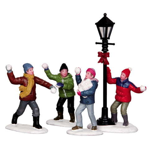 Lemax # 32133 Snowball Fight, Set Of 4
