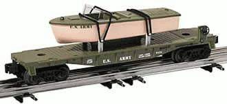 Lionel # 26027 U.S Army FlatCar With Boat