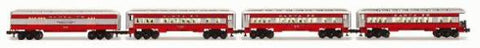 Lionel # 29081 Santa Fe Baby Madison Passenger Car 4-Pack (Red)