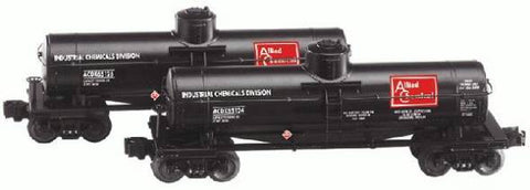 Lionel # 36916 Allied Chemicals Black Industrial Chemical Division Die-Cast 8,000 Gallon Tank Car 2-Pack