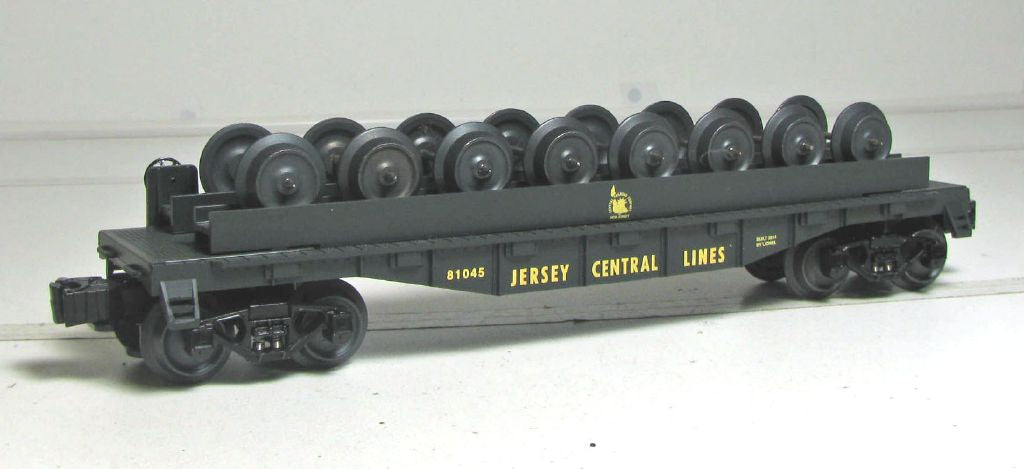 Lionel # 81045 CNJ Flatcar with Wheel Load #81045