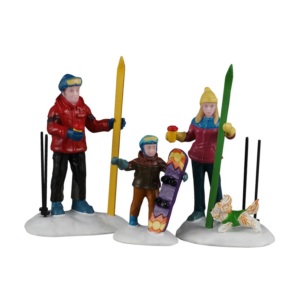 Lemax # 62634 Family Ski Day, Set Of 3