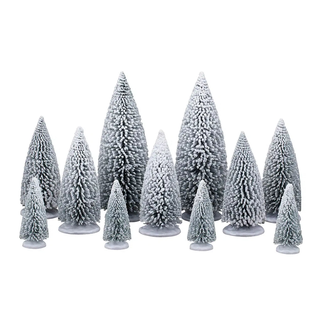 Lemax # 64687 White Pine Trees Set Of  11