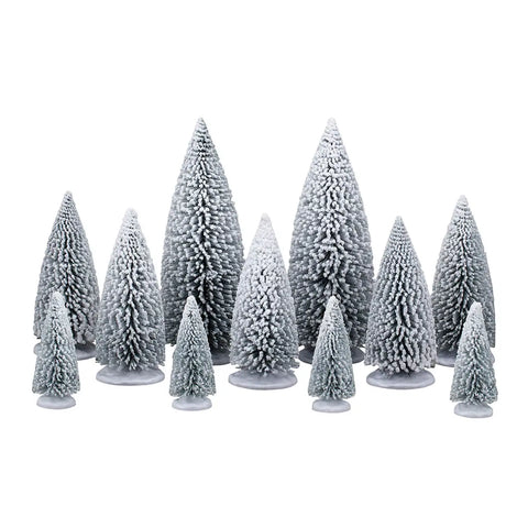 Lemax # 64687 White Pine Trees Set Of  11
