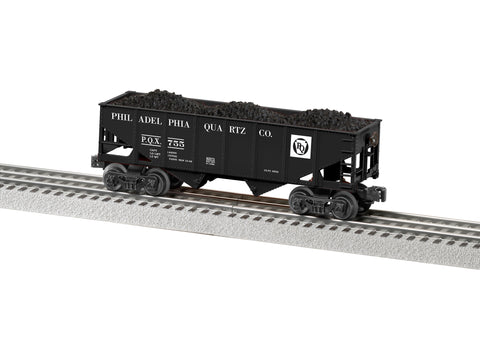 Lionel # 82072 Philadelphia Quarz 2-Bay Hopper w/ Coal Load # 755