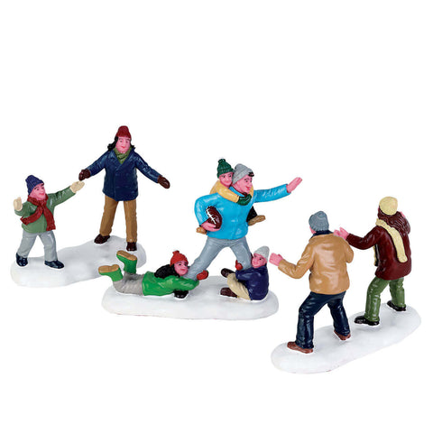 Lemax # 72535 Family Football, Set Of 3