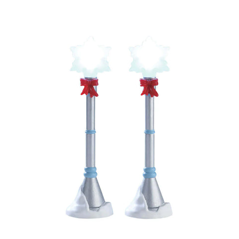 Lemax # 74228 Snowflake Lamp Post. Set Of 2